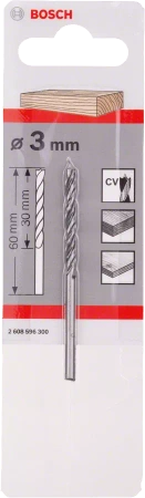 Wiertło spiralne do drewna Bosch 3x60 mm