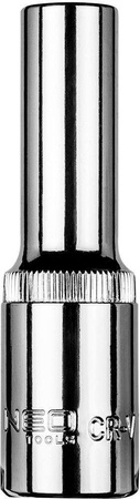 Nasadka sześciokątna długa ze stali CrV o rozmiarze 1/2" 10 mm Neo 08-460