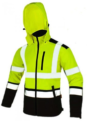 Kurtka softshell fluorescencyjna SOFTREF Yellow rozmiar XXL