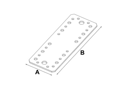 Łącznik budowlany płaski ciesielski ŁP5 o wymiarach 180 x 65 x 2,5 mm