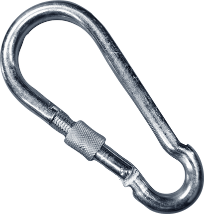 Karabińczyk 13x160mm ocynkowany z zabezpieczeniem skręcany - udźwig 600kg