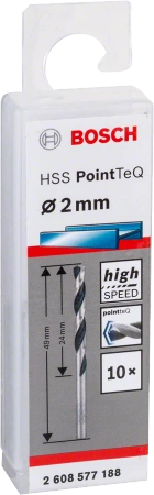 Wiertło kręte do metalu HSS POINTTEQ Bosch 2x49 mm 10 sztuk