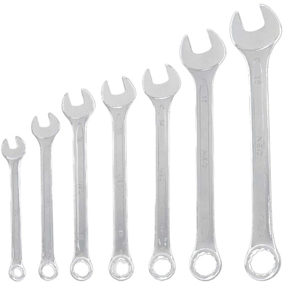 Klucze płasko-oczkowych o rozmiarach 6 - 19 mm 8 elementów Neo 09-751