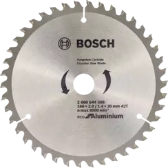 Tarcza pilarska do metalu i aluminium ECO FOR ALUMINUM Bosch 160x20 mm 42 zęby