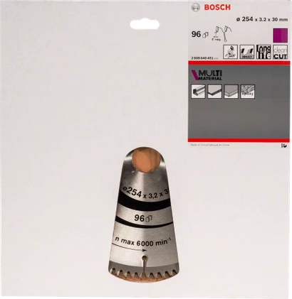Tarcza pilarska do drewna i metalu MULTI MATERIAL Bosch 254x30 mm 96 zębów