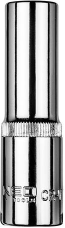 Nasadka sześciokątna długa ze stali CrV o rozmiarze 1/2" 10 mm Neo 08-463