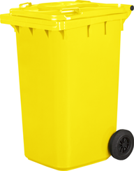 Kosz pojemnik na odpady 240 L żółty MIRPOL