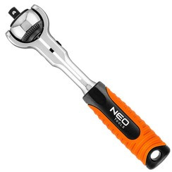 Grzechotka ze stali CrV 1/4" o długości 155 mm 72 zęby, 360° Neo 08-540