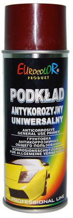 Farba podkładowa antykorozyjna czerwona w sprayu RAL 3009 o pojemności 400 ml