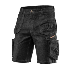 Spodenki krótkie robocze denim czarne rozmiar S Neo 81-273-S