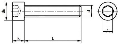 M6x6 ŚRUBA NIERDZEWNA A2 IMBUSOWA DIN 912 10 szt.