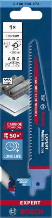 Brzeszczot do piły szablastej do metalu i szkła VEHICLE RESCUE Bosch EXPERT S 957 CHM