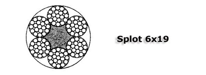 Lina stalowa ocynkowana 8mm splot 6x19 elastyczna i wytrzymała do 3470kg - 1 metr