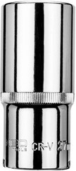Nasadka sześciokątna długa ze stali CrV o rozmiarze 1/2" 27 mm Neo 08-477
