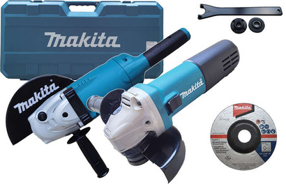 Zestaw szlifierek kątowych Makita 125 mm i 230 mm + walizka DK0053 - GA9020 i 9558HNR