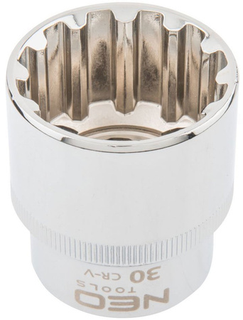 Nasadka Spline ze stali CrV o rozmiarze 1/2" 30 mm Neo 08-598