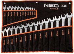 Zestaw kluczy płasko-oczkowych o rozmiarach 6 - 32 mm 26 elementów Neo 09-754