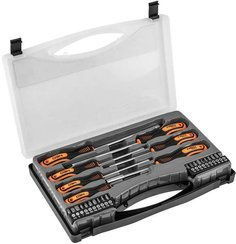 Zestaw wkrętaków i końcówek wkrętaków ze stali CrV 27 elementów Neo 04-197