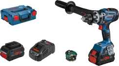 Akumulatorowa wiertarko-wkrętarka udarowa 2x8 Ah + walizka L-BOXX GSB 18V-150 C Professional Bosch