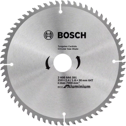 Tarcza pilarska do metalu i aluminium ECO FOR ALUMINUM Bosch 210x30 mm 64 zęby