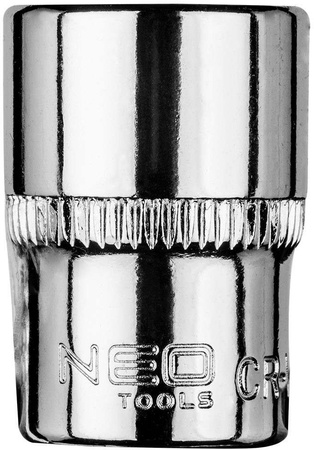 Nasadka sześciokątna krótka ze stali CrV o rozmiarze 1/4" 13 mm Neo 08-453