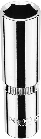 Nasadka sześciokątna długa ze stali CrV o rozmiarze 1/2" 16 mm Neo 08-466