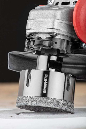 Otwornica diamentowa do kamienia, gresu, płytek, szkła, asfaltu, cegły i betonu 68 mm Graphite 55H315