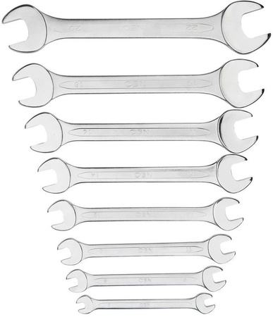 Zestaw kluczy płaskich o rozmiarach 6 - 22 mm 8 elementów Neo 09-851