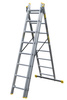 Drabina aluminiowa trzyelementowa 8-stopniowa 3x8 150kg Metalkas BS-DW_3X8
