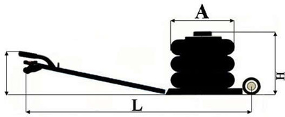 Podnośnik pneumatyczny bałwanek z ruchomym gryfem do udźwigu 3,5T Kupczyk