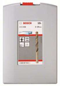 19-częściowy zestaw wierteł do metalu Bosch HSS-Co ProBox, DIN 338 (stop kobaltowy)