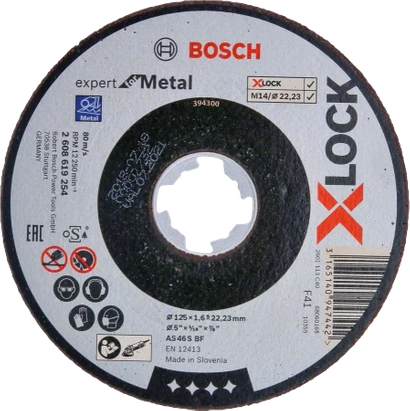 Tarcza tnąca do metalu EXPERT FOR METAL Bosch X-LOCK 125x22,23 mm AS 46 S BF