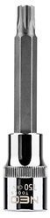 Końcówka Torx na nasadce ze stali CrV S2 o rozmiarze 1/2", T50 x 100 mm Neo 08-766