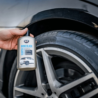 K2 bono black czernidło do gumy i plastiku 250ml