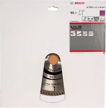 Tarcza pilarska do drewna i metalu MULTI MATERIAL Bosch 210x30 mm 80 zębów