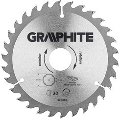 Tarcza pilarska do drewna widiowa Graphite 160x30 mm 30 zębów 57H660