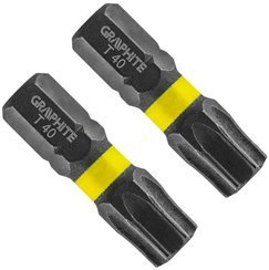 Końcówki wkrętakowe udarowe TX40 x 25 mm Graphite 2 sztuki 56H517