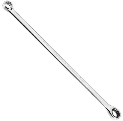 Klucz oczkowy dwustronny z grzechotką długi ze stali CrV o rozmiarze 17 mm Neo 09-366