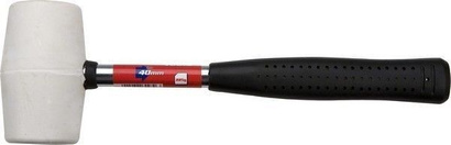 Młotek gumowy 225 g, 40 mm, biała guma