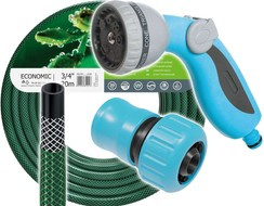 Wąż ogrodowy Cellfast Economic o średnicy 3/4" i długości 20 m + pistolet + szybkozłączka