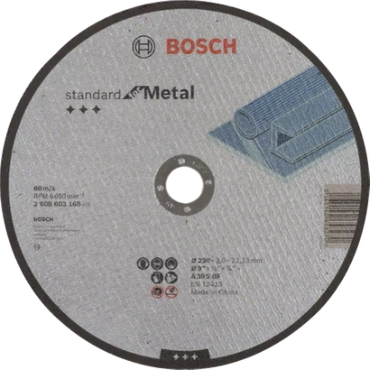 Tarcza tnąca do metalu STANDARD FOR METAL Bosch 230x22,23 mm A 30 S BF