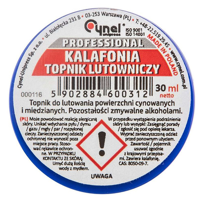 Kalafonia lutownicza topik 35ml Cynel 44E812