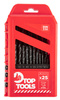 Zestaw wierteł do metalu HSS Top Tools 1-13 mm 25 sztuk