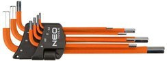 Zestaw kluczy sześciokątnych ze stali S2 1.5 - 6 mm Neo 09-517