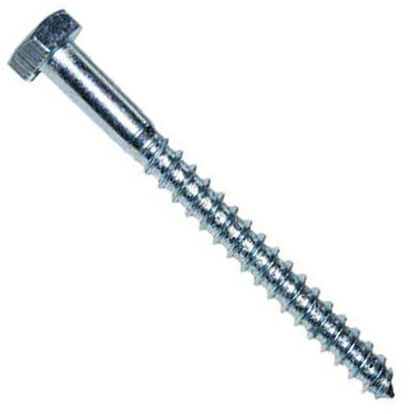 Wkręt do drewna z łbem sześciokątnym ocynkowany o wymiarze 8x80 mm na klucz 13 mm