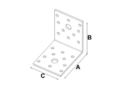 KŁ2 KĄTOWNIK ŁĄCZNIKOWY DO DREWNA 70x70x55 x 2,5mm