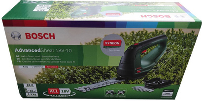 Nożyce do trawy i krzewów akumulatorowe ADVANCEDSHEAR 18V-10 Bosch + 2 wymienne ostrza