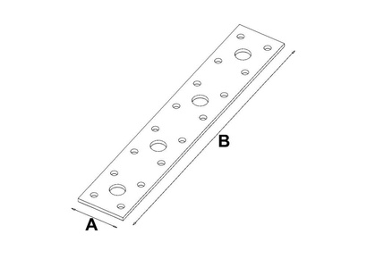 ŁĄCZNIK PŁASKI CIESIELSKI BUDOWLANY ŁP3 200x35x2,5