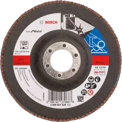 Tarcza listkowa do metalu prosta BEST FOR METAL Bosch 125x22,23 mm P120