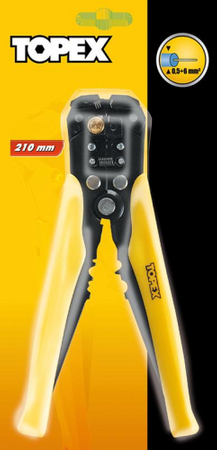 Automatyczny ściągacz izolacji o długości szczypiec 210 mm i zakresie pracy 0.5 - 6 mm2 Topex 32D806